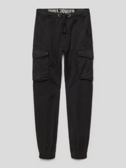 Alpha Industries Cargohose Mit Logo-Stitching - Schwarz