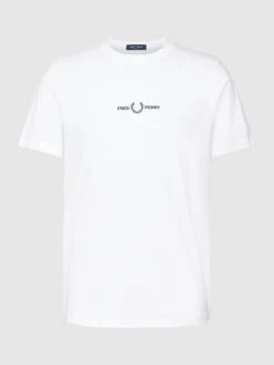 Fred Perry T-Shirt Mit Logo-Stitching - Weiß -Guesi Bekleidung Geschaft 60rjei2574rj0jqf6l54ogi36d2kah296h8jaji38crkaj1g919kehq6697l4gih8t5j6lia85b5cl1nako32p3671gmcdhichhm8d1kc9j3ie1g6tgjedpic4ojec1lc8sj2d8