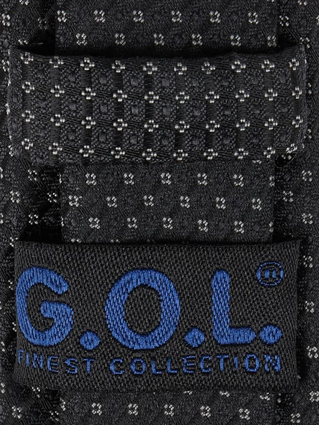 G.O.L. Krawatte Mit Webmuster (4,5 Cm) - Schwarz 4 G.O.L. Krawatte Mit Webmuster (4,5 Cm) - Schwarz – Bild 2