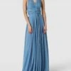 TROYDEN COLLECTION Abendkleid Im Infinity-Look - Rauchblau