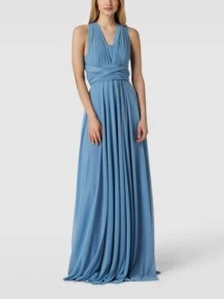 TROYDEN COLLECTION Abendkleid Im Infinity-Look - Rauchblau