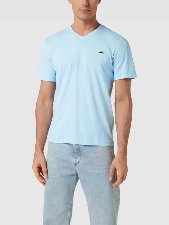 Lacoste T-Shirt Mit Logo-Stitching - Hellblau 6 Lacoste T-Shirt Mit Logo-Stitching - Hellblau – Bild 4