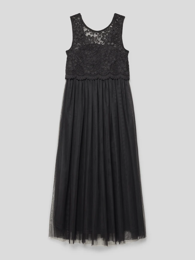 Happy Girls Kleid Mit Spitzenbesatz - Schwarz 3 Happy Girls Kleid Mit Spitzenbesatz - Schwarz