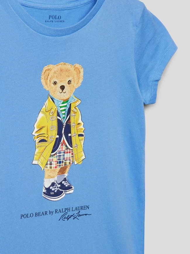 Polo Ralph Lauren Kids Kleid Mit Motiv-Print Modell 'BEAR DRESS' - Blau 4 Polo Ralph Lauren Kids Kleid Mit Motiv-Print Modell 'BEAR DRESS' - Blau – Bild 2