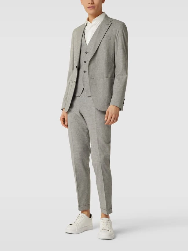 Strellson Stoffhose Mit Bügelfalten Modell 'Luc' - Hellgrau 3 Strellson Stoffhose Mit Bügelfalten Modell 'Luc' - Hellgrau