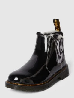Dr. Martens Chelsea Boots Mit Animal-Print Modell 'Leonore' - Schwarz