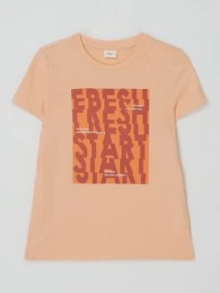 S.Oliver RED LABEL T-Shirt Mit Print - Apricot