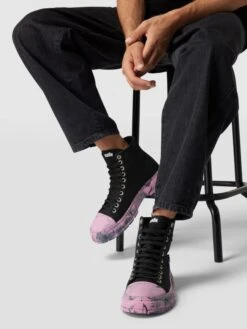 Viron High Top Sneaker Mit Statement-Print - Schwarz