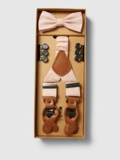 Prince Bowtie Fliege Mit Hosenträgern Im Set - Altrosa