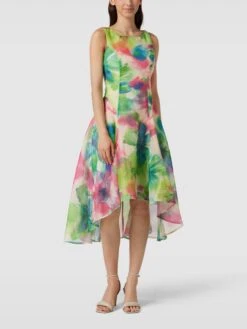 Vera Mont Cocktailkleid Mit Floralem Allover-Muster - Grün