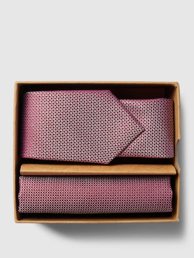 Prince Bowtie Krawatte Und Einstecktuch Im Set - Bordeaux Rot 3 Prince Bowtie Krawatte Und Einstecktuch Im Set - Bordeaux Rot