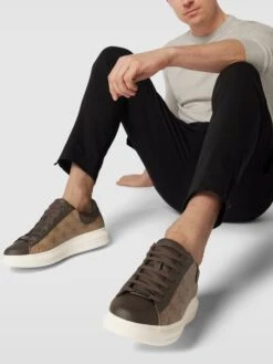 Guess Sneaker Mit Label-Print Modell 'VIBO' - Mittelbraun