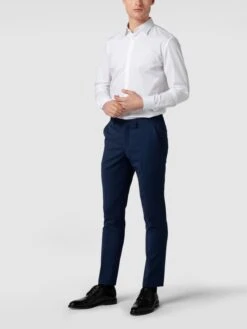 Jake*s Slim Fit Business-Hemd Aus Popeline - Weiß
