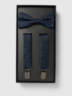 Monti Fliege Mit Hosenträgern Im Set - Marineblau