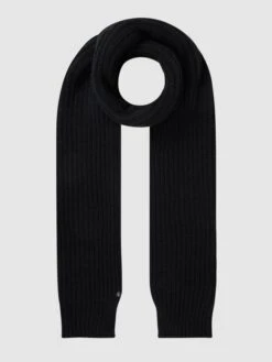Loevenich Schal Mit Rippenstruktur - Schwarz