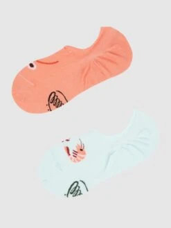 Many Mornings Sneakersocken Mit Allover-Muster - Lachs