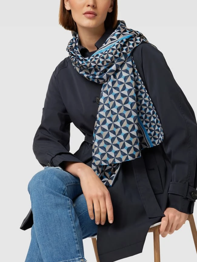 MORE&MORE More & More Schal Mit Allover-Muster - Hellblau 3 MORE&MORE More & More Schal Mit Allover-Muster - Hellblau