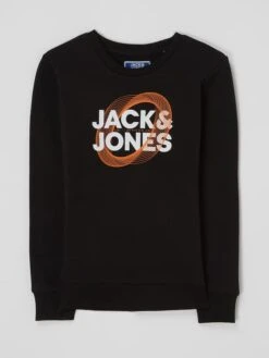 Jack & Jones Sweatshirt Aus Baumwollmischung Modell 'Luca' - Schwarz