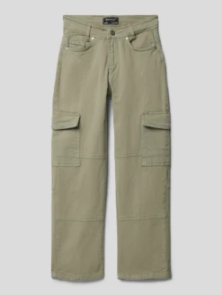 Blue Effect Cargohose Mit Label-Details - Lindgrün