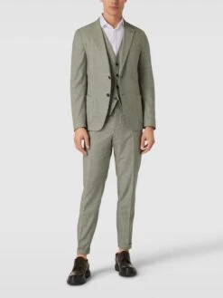 Strellson Stoffhose Mit Bügelfalten Modell 'Luc' - Lindgrün