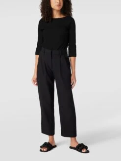 Christian Berg Woman T-Shirt Mit 3/4-Arm Und Dekorativen Knöpfen - Schwarz