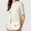 Seidenfelt Saddle Bag Mit Label-Detail Modell 'KISA' - Beige