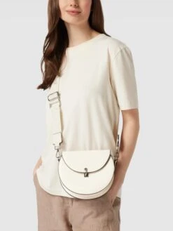 Seidenfelt Saddle Bag Mit Label-Detail Modell 'KISA' - Beige