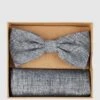 Prince Bowtie Fliege Mit Einstecktuch Im Set - Marineblau