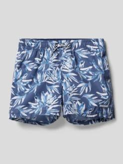Pepe Jeans Badehose Mit Floralem Print Modell 'GROBY' - Rauchblau