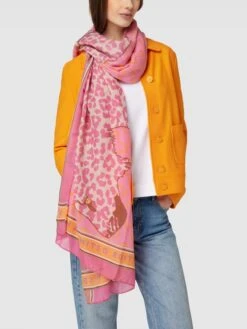 Codello Schal Mit Allover-Print Modell 'TIGER' - Pink