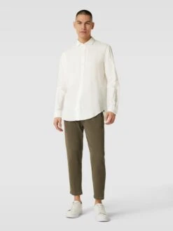 Emporio Armani Leinenhemd Mit Haifischkragen - Weiß