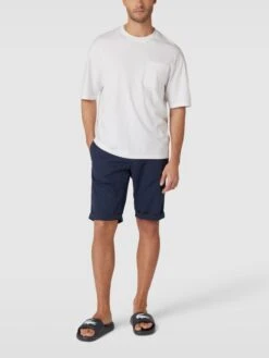 Lacoste Slides Mit Label-Details Modell 'Croco' - Dunkelblau