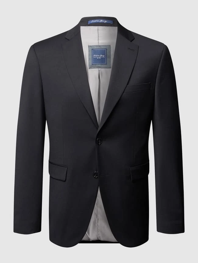 Christian Berg Men 2-Knopf-Sakko Mit Stretch-Anteil - Schwarz 4 Christian Berg Men 2-Knopf-Sakko Mit Stretch-Anteil - Schwarz – Bild 2