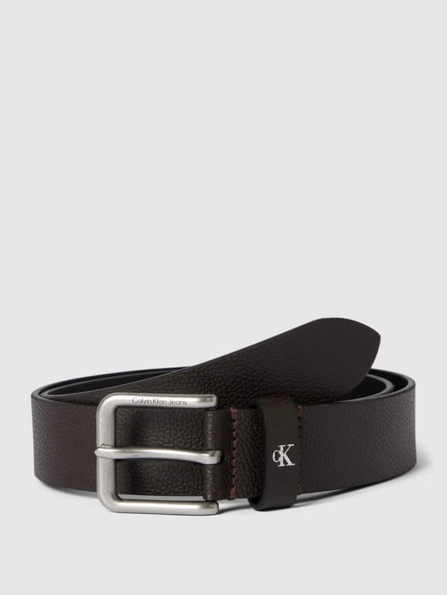 Calvin Klein Jeans Ledergürtel Mit Label-Detail Modell 'ROUND' - Dunkelbraun 3 Calvin Klein Jeans Ledergürtel Mit Label-Detail Modell 'ROUND' - Dunkelbraun