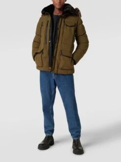 Wellensteyn Steppjacke Mit Kunstpelzkragen Modell 'MARVELLOUS' - Olivgrün