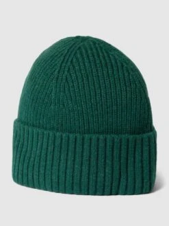 MCNEAL Beanie In Ripp-Optik - Dunkelgrün Meliert