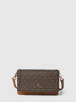 MICHAEL Michael Kors Umhängetasche Mit Allover-Logo Modell 'CHARM' - Cognac
