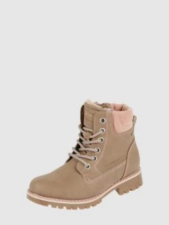 Tom Tailor Boots In Leder-Optik - Beige