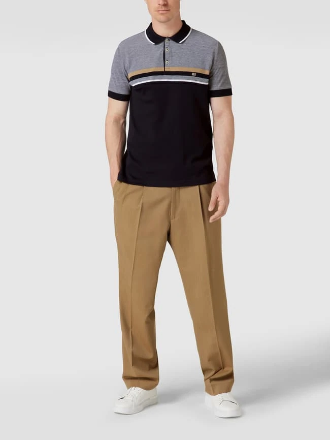 Christian Berg Men Poloshirt Mit Kurzer Knopfleiste - Marineblau 3 Christian Berg Men Poloshirt Mit Kurzer Knopfleiste - Marineblau