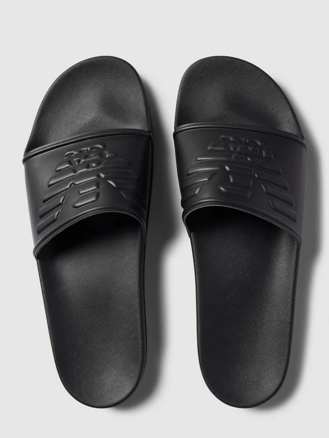 Emporio Armani Slides Mit Label-Print Modell 'Eagle' - Schwarz 6 Emporio Armani Slides Mit Label-Print Modell 'Eagle' - Schwarz – Bild 4