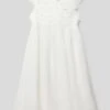 Happy Girls Kleid Mit Floralem Zierbesatz - Ecru