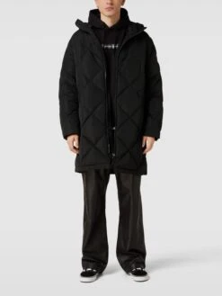 CK Calvin Klein Daunenmantel In Stepp-Optik - Schwarz
