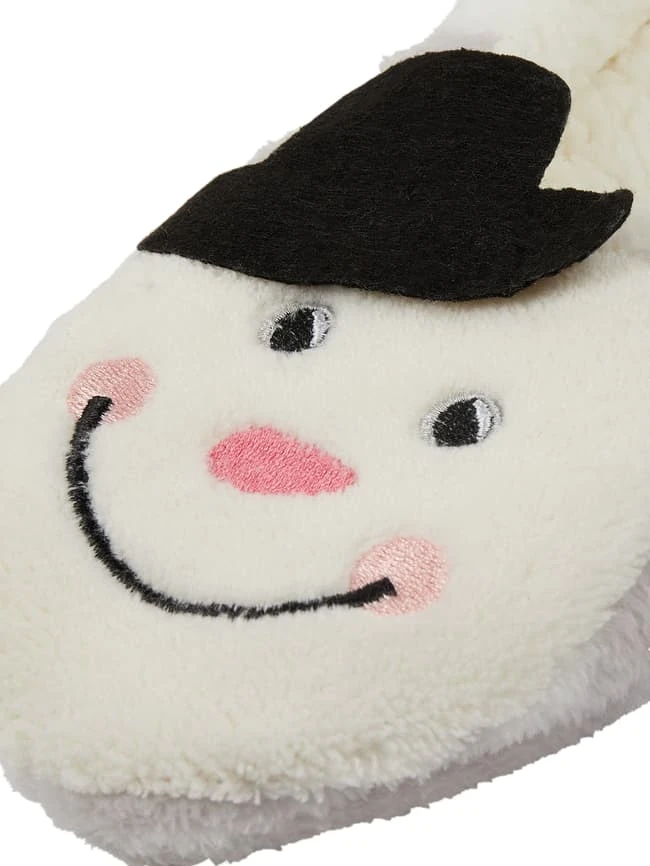 CAPELLI NEW YORK Hausschuhe Mit Teddyfutter - Hellgrau 4 CAPELLI NEW YORK Hausschuhe Mit Teddyfutter - Hellgrau – Bild 2