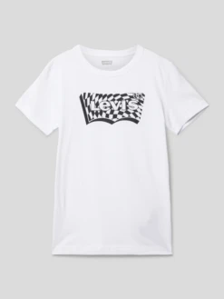 Levi’s® Kids T-Shirt Mit Label-Print - Weiß