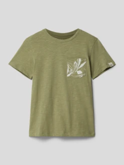 Jack & Jones T-Shirt Aus Baumwolle Mit Label-Detail Modell 'CRAYON' - Schilf