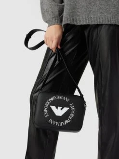 Emporio Armani Umhängetasche In Leder-Optik - Schwarz