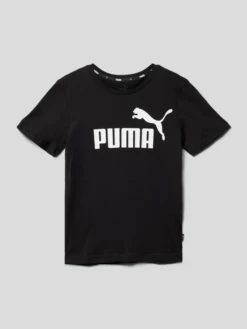 Puma T-Shirt Mit Label-Print Modell 'ESS Logo Tee B' - Schwarz
