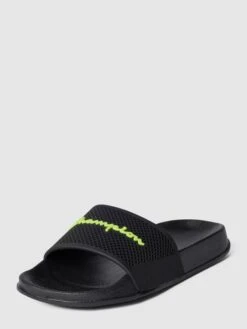 CHAMPION Slides Mit Label-Detail - Schwarz