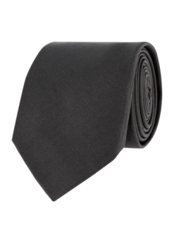 Blick Krawatte Aus Reiner Seide (7 Cm) Modell 'Buster' - Mittelgrau