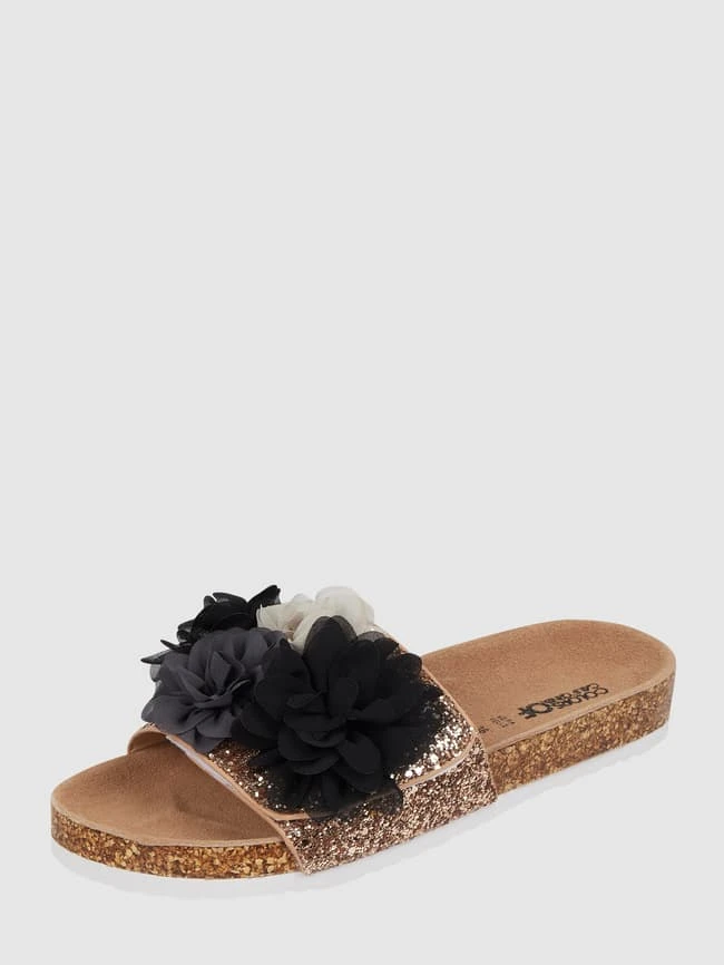 Colors Of California Pantolette Mit Blüten-Applikationen - Schwarz 3 Colors Of California Pantolette Mit Blüten-Applikationen - Schwarz
